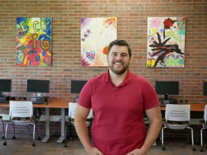 Photo of Matthew Brown '19, a student in the Elms/HCC program in management and marketing
