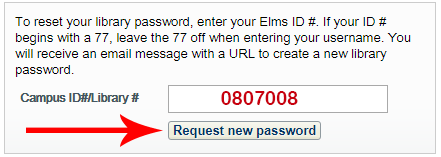 request new password