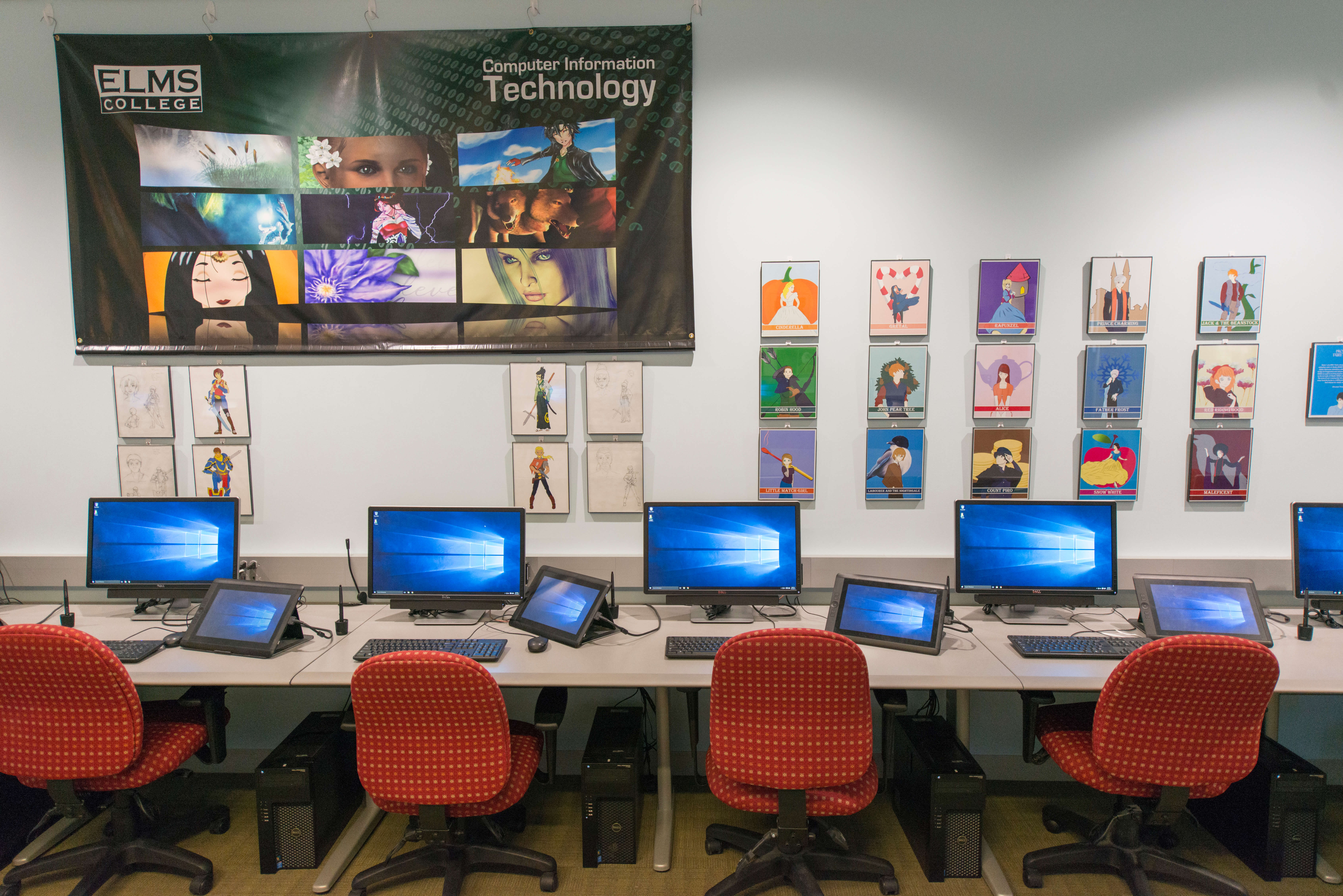 Photo of the Computer Information Technology and Security (CITS) lab in the Lyons Center