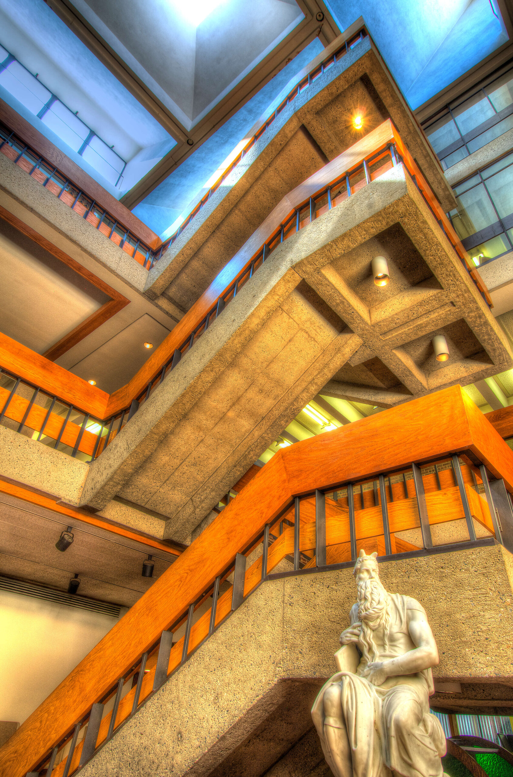 Photo of stairwell in Alumnae Library