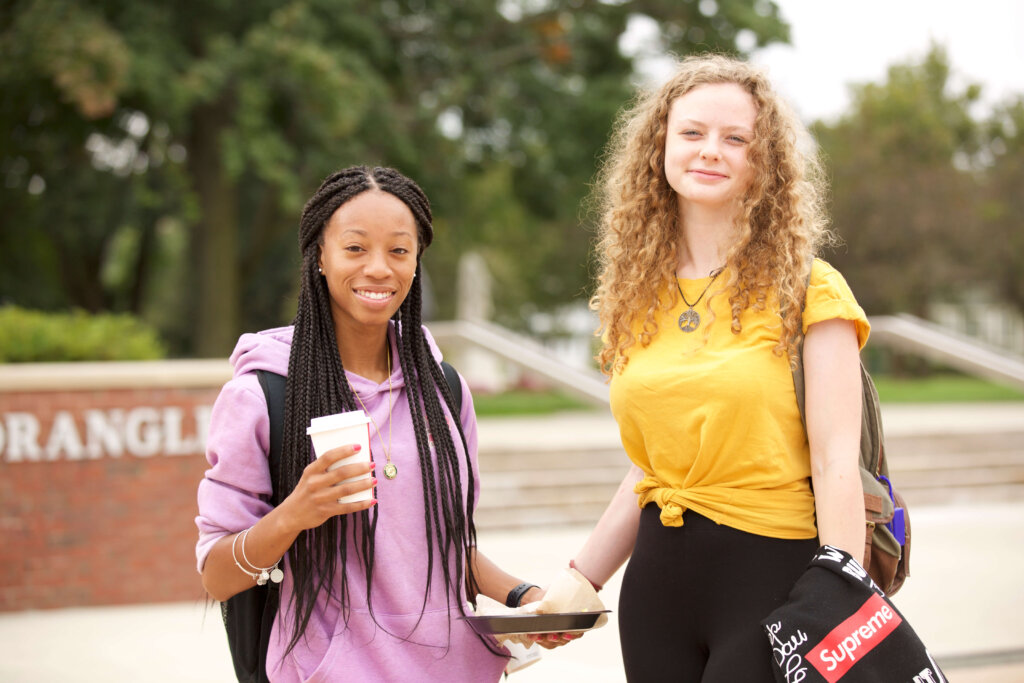 Photo of students on the quad