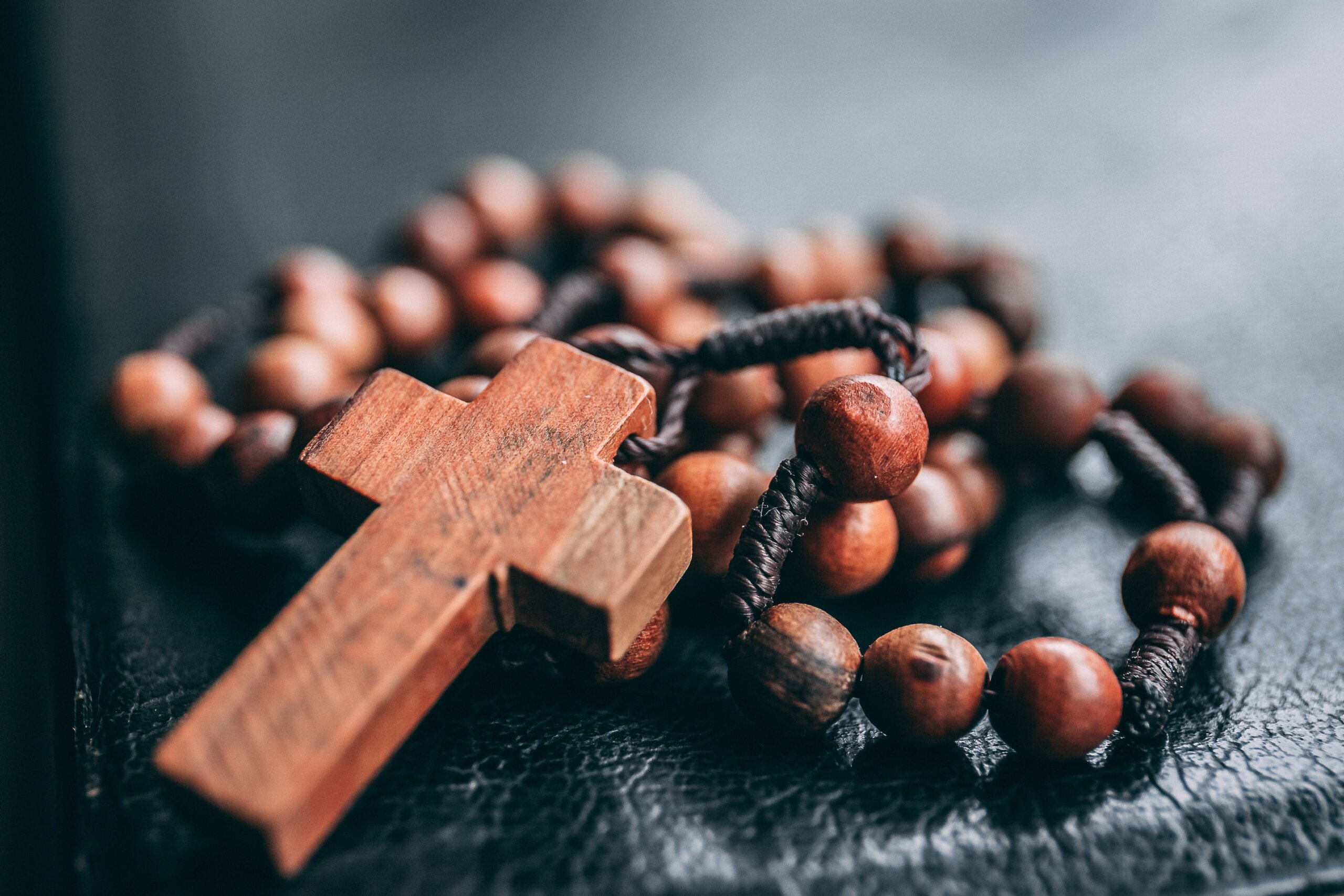 Photo of a cross and rosary