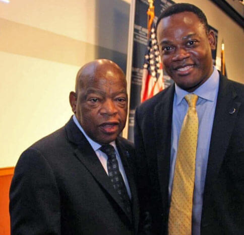 Dr. Dumay with Congressman Lewis on Capitol Hill in February 2019.