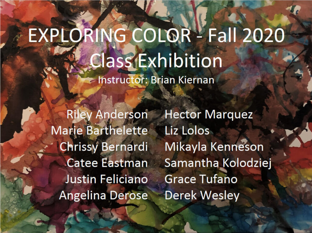 Cover photo for the Borgia Gallery's Fall 2020 Exhibition - Color.