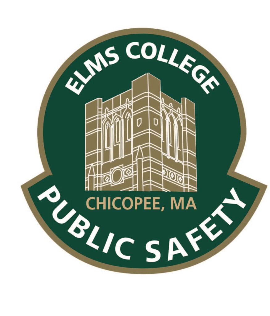 Illustrated logo for the Elms College Public Safety department.