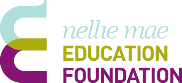Graphic of a logo Nellie Mare Education Foundation