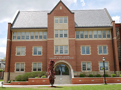 The Lyons Center at Elms College, large new brick building, science, western mass
