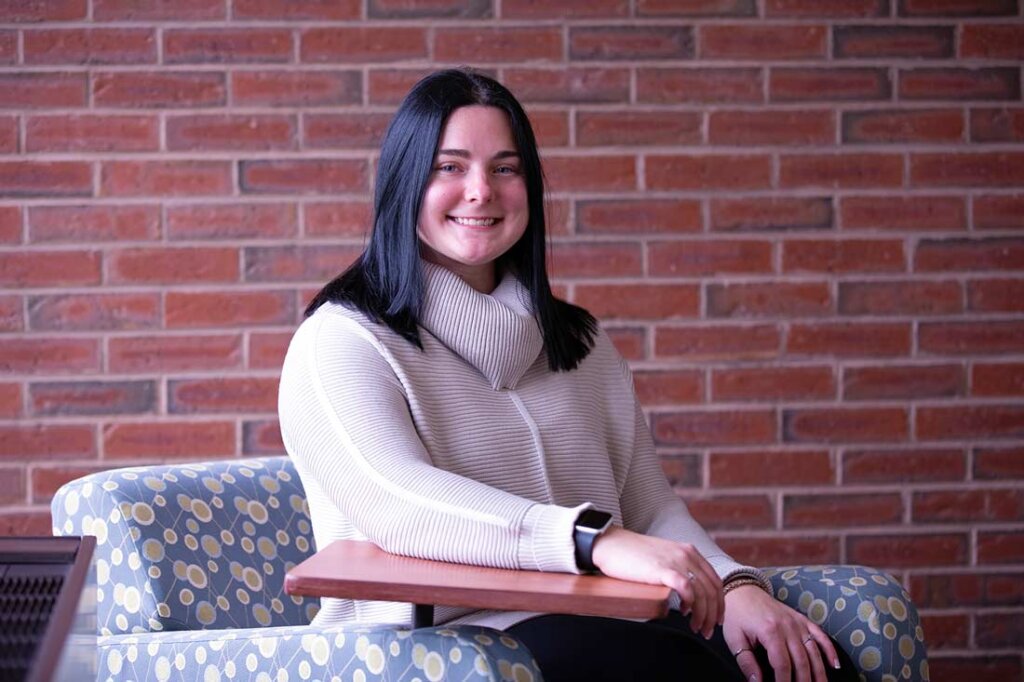 Photo of a woman sitting