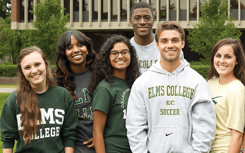 a group of students outside