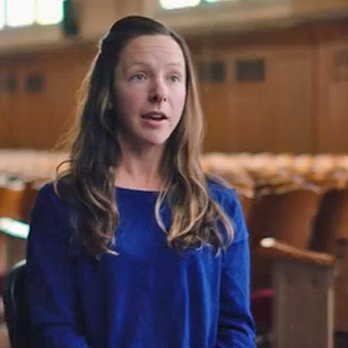 female student, talking 