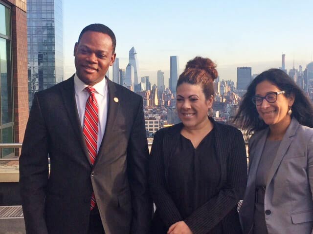 Dr. Dumay with Christine Ortiz and Angie Kamath