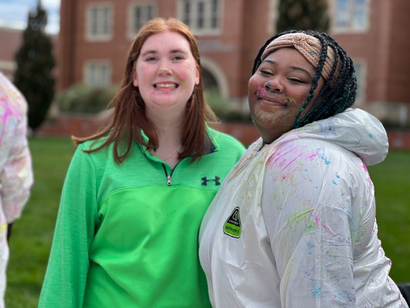 Photo of two students