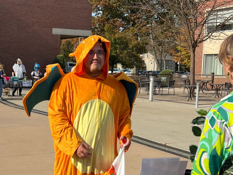 Photo of a student dressed up for Halloween