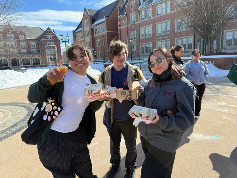 Photo of students on campus