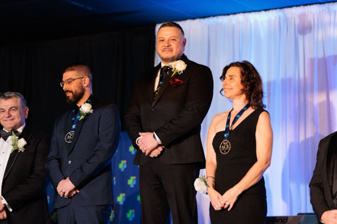 Group photo at event where Joel Rivas was Honored as Best Leader at Holyoke Medical Center