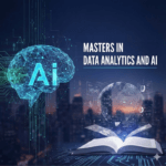 Graphic. Elms College. Unlock the Future of Intelligence with our specialized Master's program.